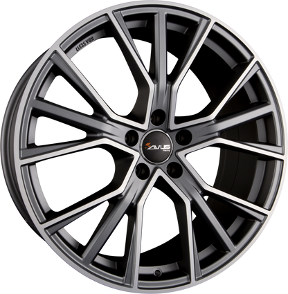 Avus Racing AF18 Matt Anthracite Polished Alufelge 8.5x21 Zoll ET40 LK 5x112 ML57.1 – Bild 2