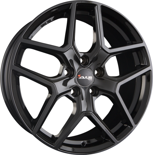 Avus Racing AC-519 Black Alufelge 7.5x18 Zoll ET45 LK 5x108 ML73.1 – Bild 2