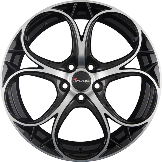 Avus Racing AC-520 Black Polished Alufelge 8x18 Zoll ET33 LK 5x110 ML65.1