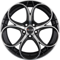 Avus Racing AC-520 Black Polished Alufelge 8x18 Zoll ET33 LK 5x110 ML65.1
