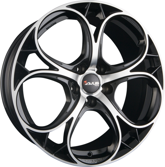 Avus Racing AC-520 Black Polished Alufelge 8x18 Zoll ET33 LK 5x110 ML65.1 – Bild 2