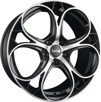 Avus Racing AC-520 Black Polished Alufelge 8x18 Zoll ET33 LK 5x110 ML65.1 – Bild 2