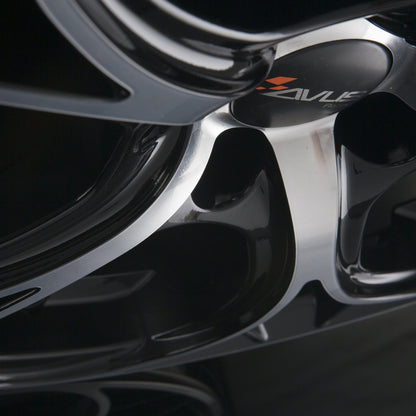 Avus Racing AC-520 Black Polished Alufelge 8x18 Zoll ET33 LK 5x110 ML65.1 – Bild 3