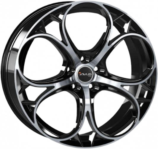 Avus Racing AC-520 black polished Alufelge 9x19 Zoll ET34 LK 5x110 ML65.1