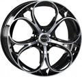 Avus Racing AC-520 black polished Alufelge 9x19 Zoll ET44.5 LK 5x110 ML65.1