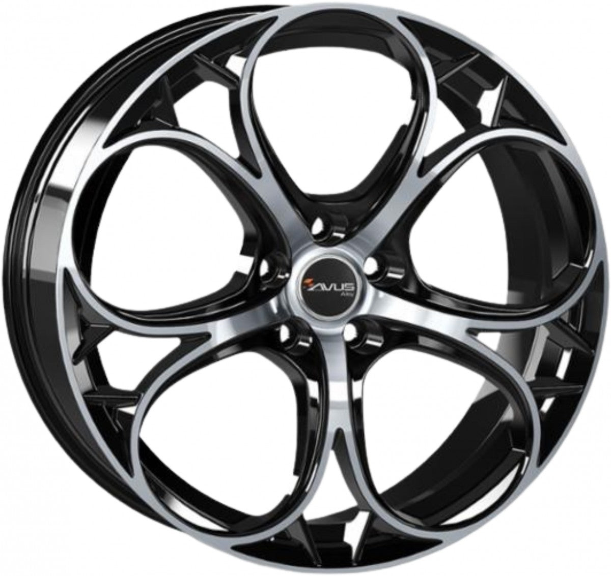 Avus Racing AC-520 black polished Alufelge 9x19 Zoll ET44.5 LK 5x110 ML65.1