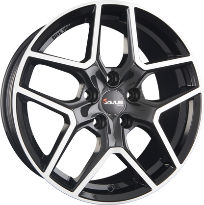 Avus Racing AC-519 black polished Alufelge 7.5x18 Zoll ET45 LK 5x108 ML73.1 – Bild 3