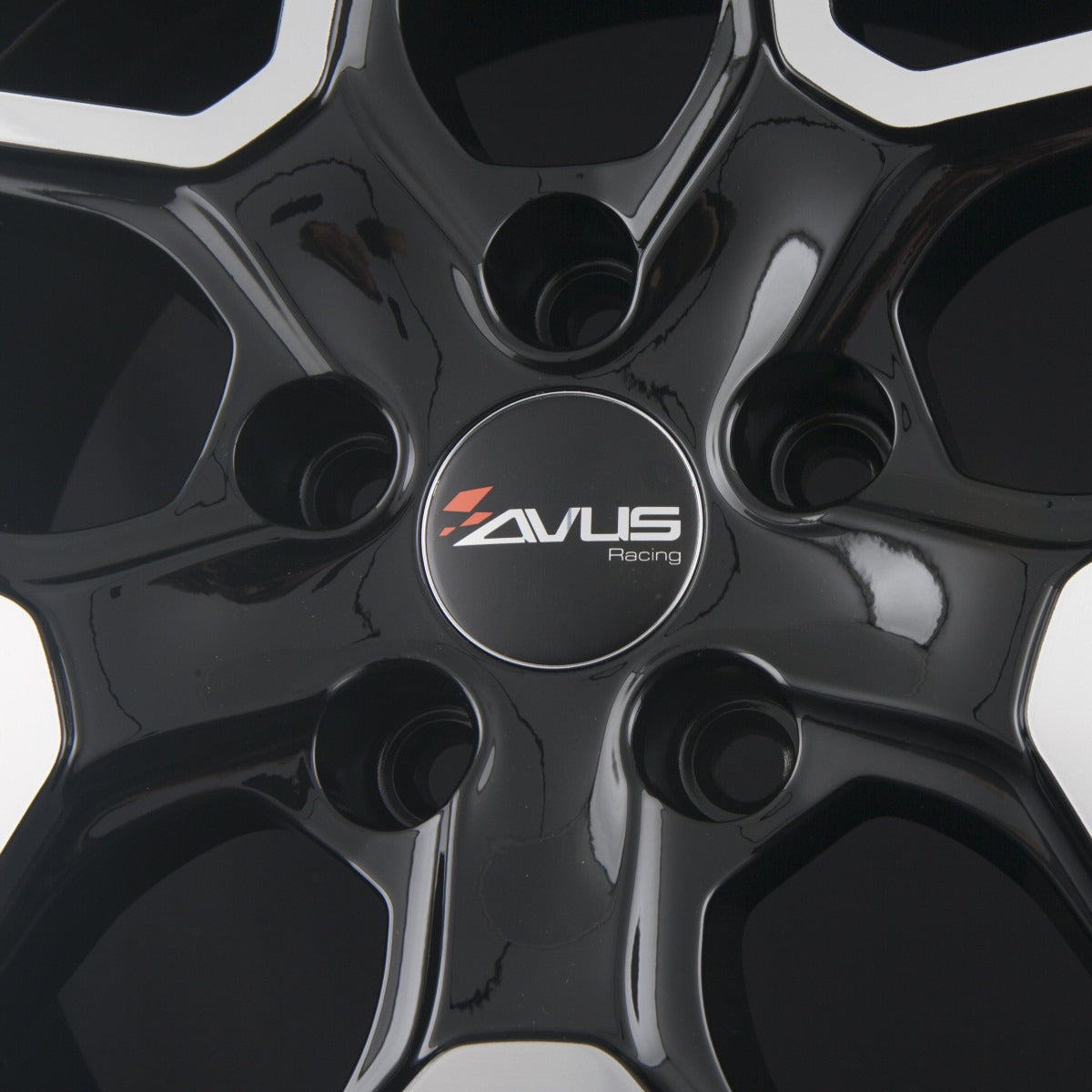 Avus Racing AC-519 black polished Alufelge 7.5x18 Zoll ET45 LK 5x108 ML73.1 – Bild 5