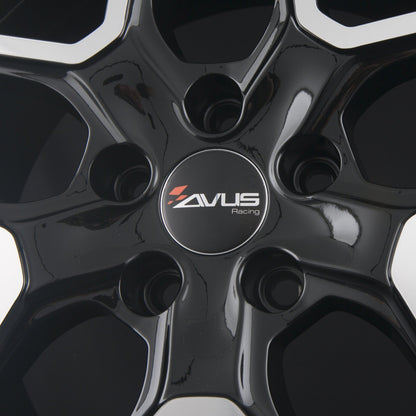 Avus Racing AC-519 black polished Alufelge 7.5x18 Zoll ET45 LK 5x108 ML73.1 – Bild 5