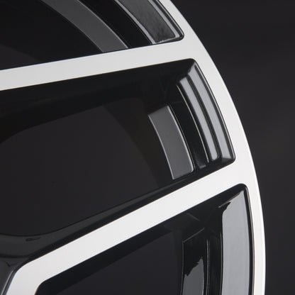 Avus Racing AC-519 black polished Alufelge 7.5x18 Zoll ET45 LK 5x108 ML73.1 – Bild 6