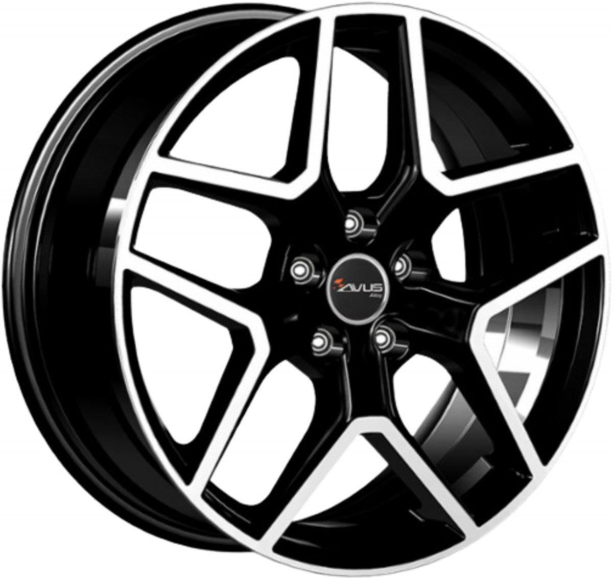 Avus Racing AC-519 black polished Alufelge 7.5x18 Zoll ET40 LK 5x114.3 ML73.1