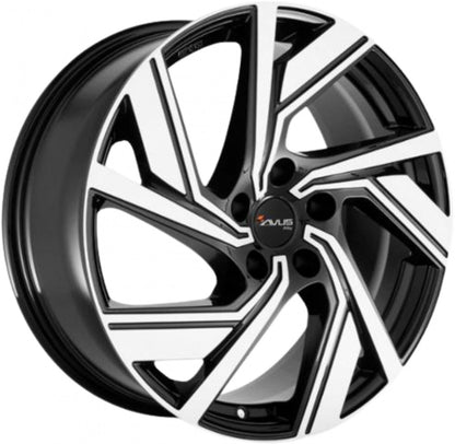 Avus Racing AC-521 black polished Alufelge 7.5x19 Zoll ET50 LK 5x112 ML57.1