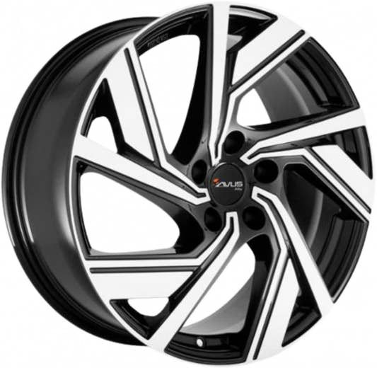 Avus Racing AC-521 black polished Alufelge 8x19 Zoll ET35 LK 5x112 ML66.6