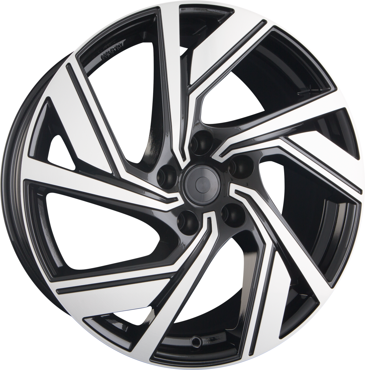 Avus Racing AC-521 Black Polished Alufelge 8.5x19 Zoll ET28 LK 5x112 ML66.6 – Bild 2