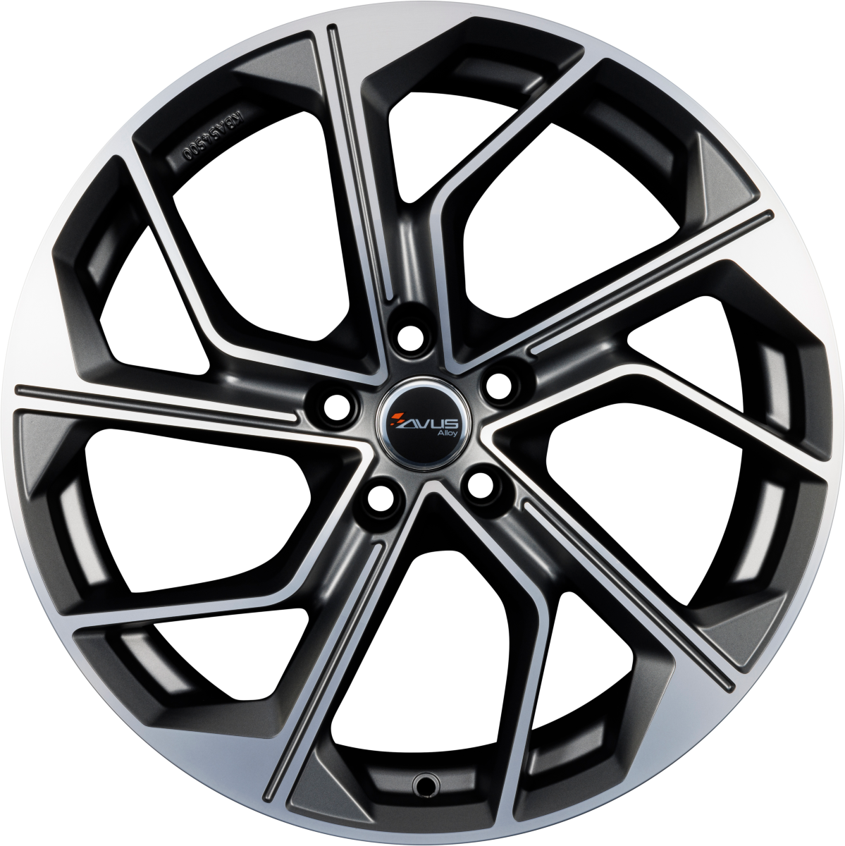 Avus Racing AC-522 Matt Anthracite Polished Alufelge 8.5x19 Zoll ET45 LK 5x112 ML57.1