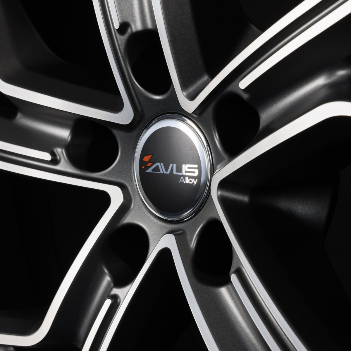 Avus Racing AC-522 Matt Anthracite Polished Alufelge 8.5x19 Zoll ET45 LK 5x112 ML57.1 – Bild 3