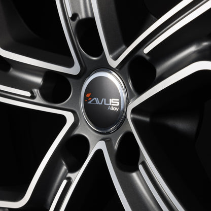 Avus Racing AC-522 Matt Anthracite Polished Alufelge 8.5x19 Zoll ET45 LK 5x112 ML57.1 – Bild 3