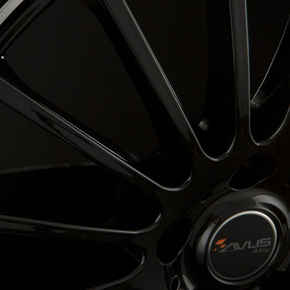 Avus Racing AC-M03 Black Polished Lip Alufelge 7.5x18 Zoll ET36 LK 4x100 ML73.1 – Bild 3
