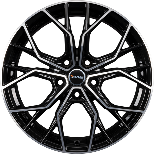 Avus Racing AC-M10 Black Polished Alufelge 8x18 Zoll ET42 LK 5x108 ML73.1