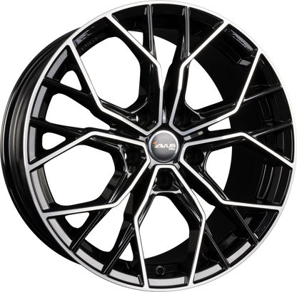 Avus Racing AC-M10 Black Polished Alufelge 8x18 Zoll ET30 LK 5x112 ML66.6 – Bild 2
