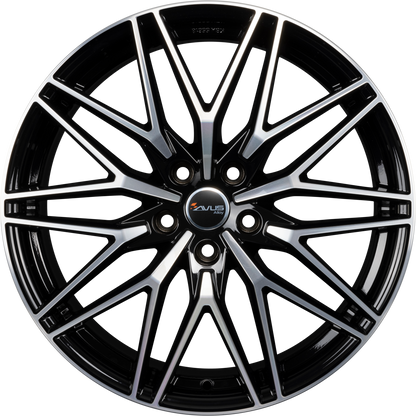 Avus Racing AC-MB6 Black Polished Alufelge 9x19 Zoll ET44 LK 5x130 ML66.6