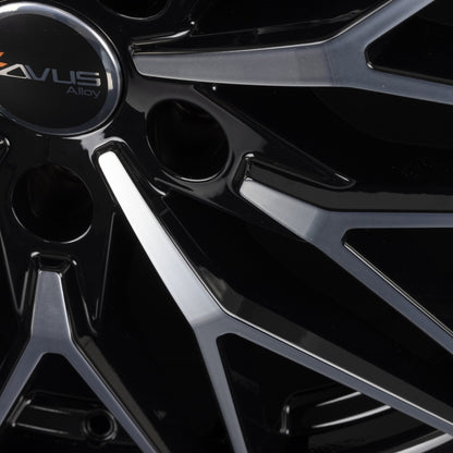 Avus Racing AC-MB6 Black Polished Alufelge 8x18 Zoll ET42 LK 5x108 ML73.1 – Bild 5