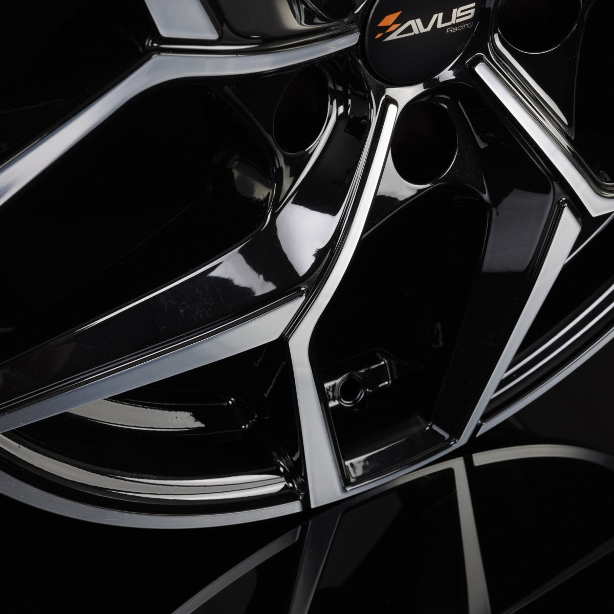 Avus Racing AC-523 Black Polished Alufelge 7.5x18 Zoll ET42 LK 5x108 ML73.1 – Bild 4
