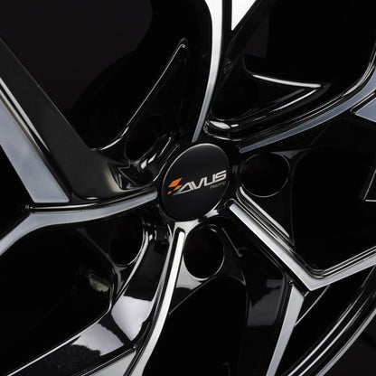 Avus Racing AC-523 Black Polished Alufelge 7.5x18 Zoll ET44 LK 5x114.3 ML73.1 – Bild 3
