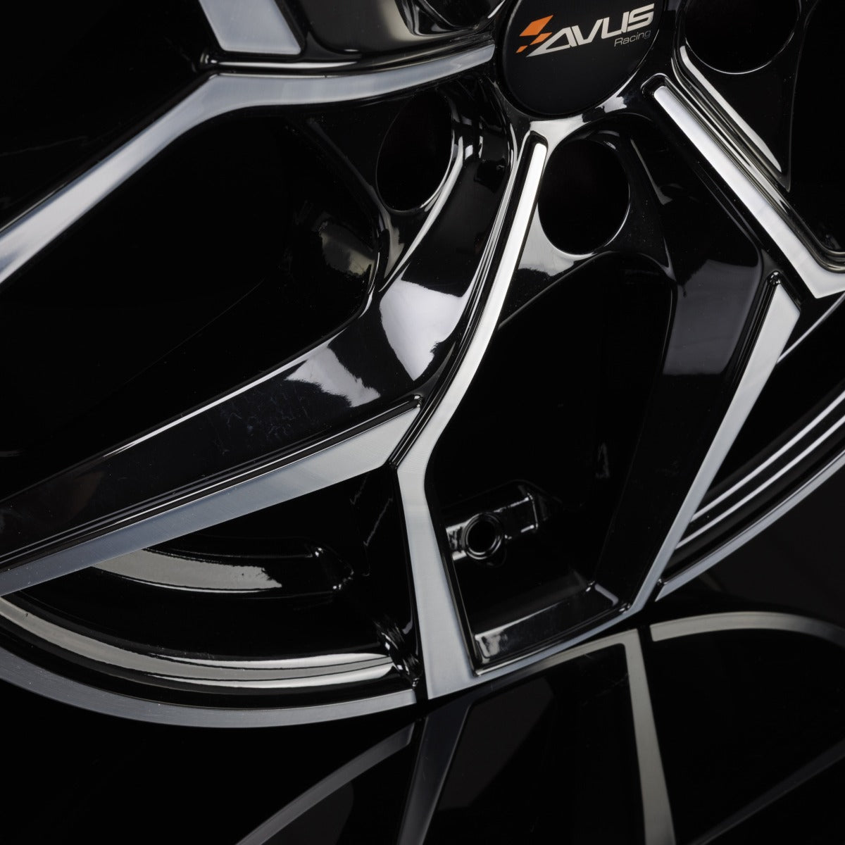 Avus Racing AC-523 Black Polished Alufelge 8x18 Zoll ET44 LK 5x114.3 ML73.1 – Bild 4