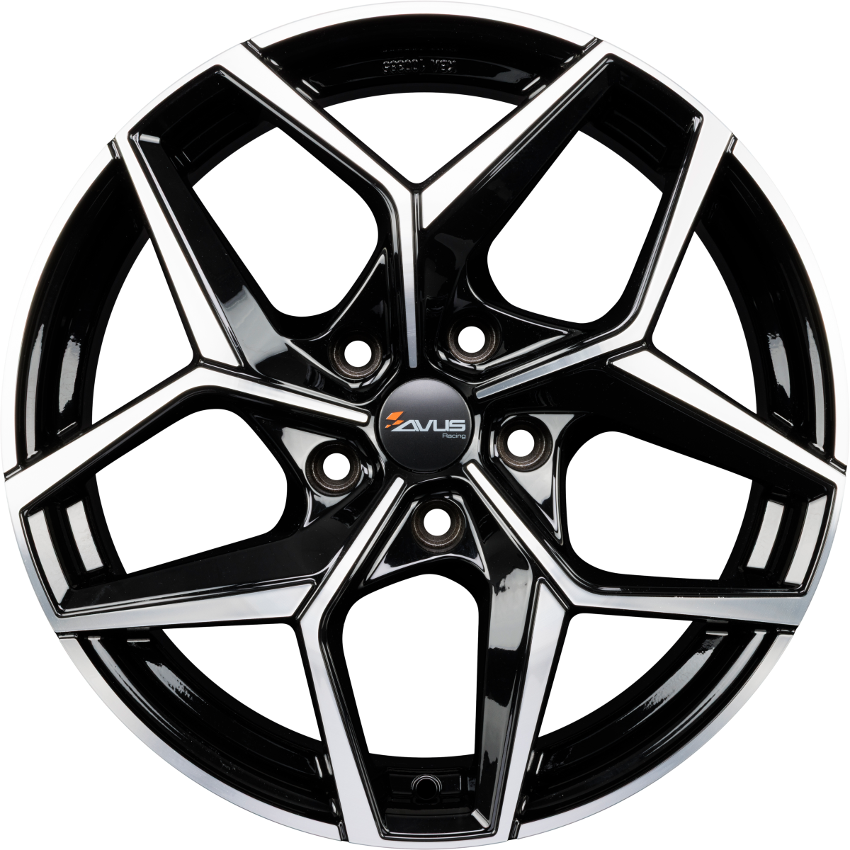 Avus Racing AC-523 Black Polished Alufelge 8x18 Zoll ET42 LK 5x120 ML72.6