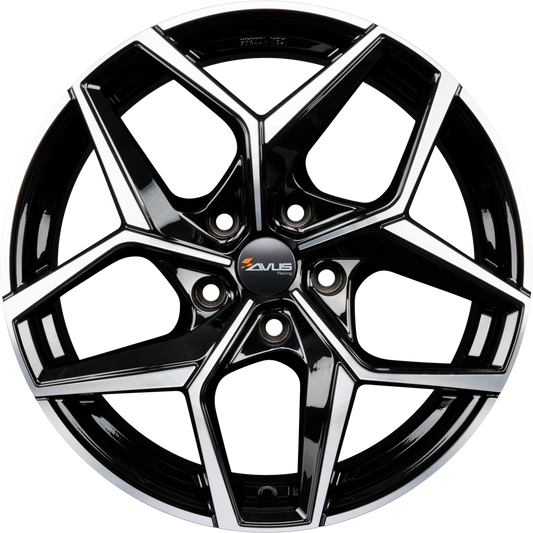 Avus Racing AC-523 Black Polished Alufelge 8x18 Zoll ET44 LK 5x112 ML66.6