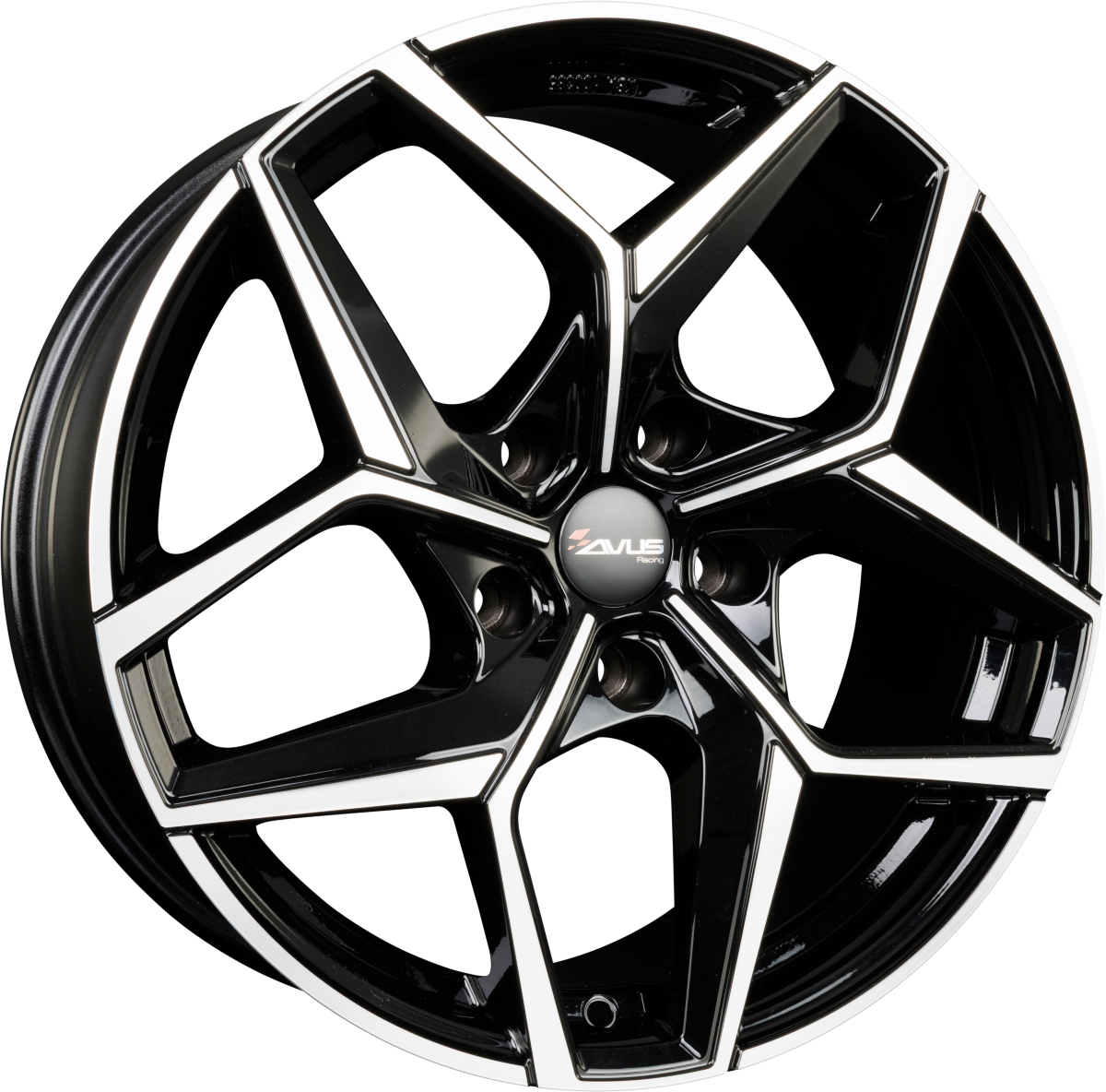 Avus Racing AC-523 Black Polished Alufelge 8x19 Zoll ET35 LK 5x112 ML66.6 – Bild 2