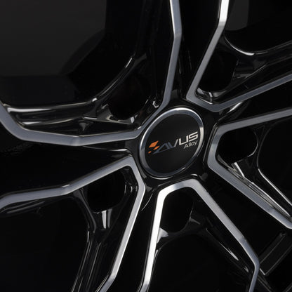 Avus Racing AC-M10 Black Polished Alufelge 8x18 Zoll ET29 LK 5x112 ML66.6 – Bild 3