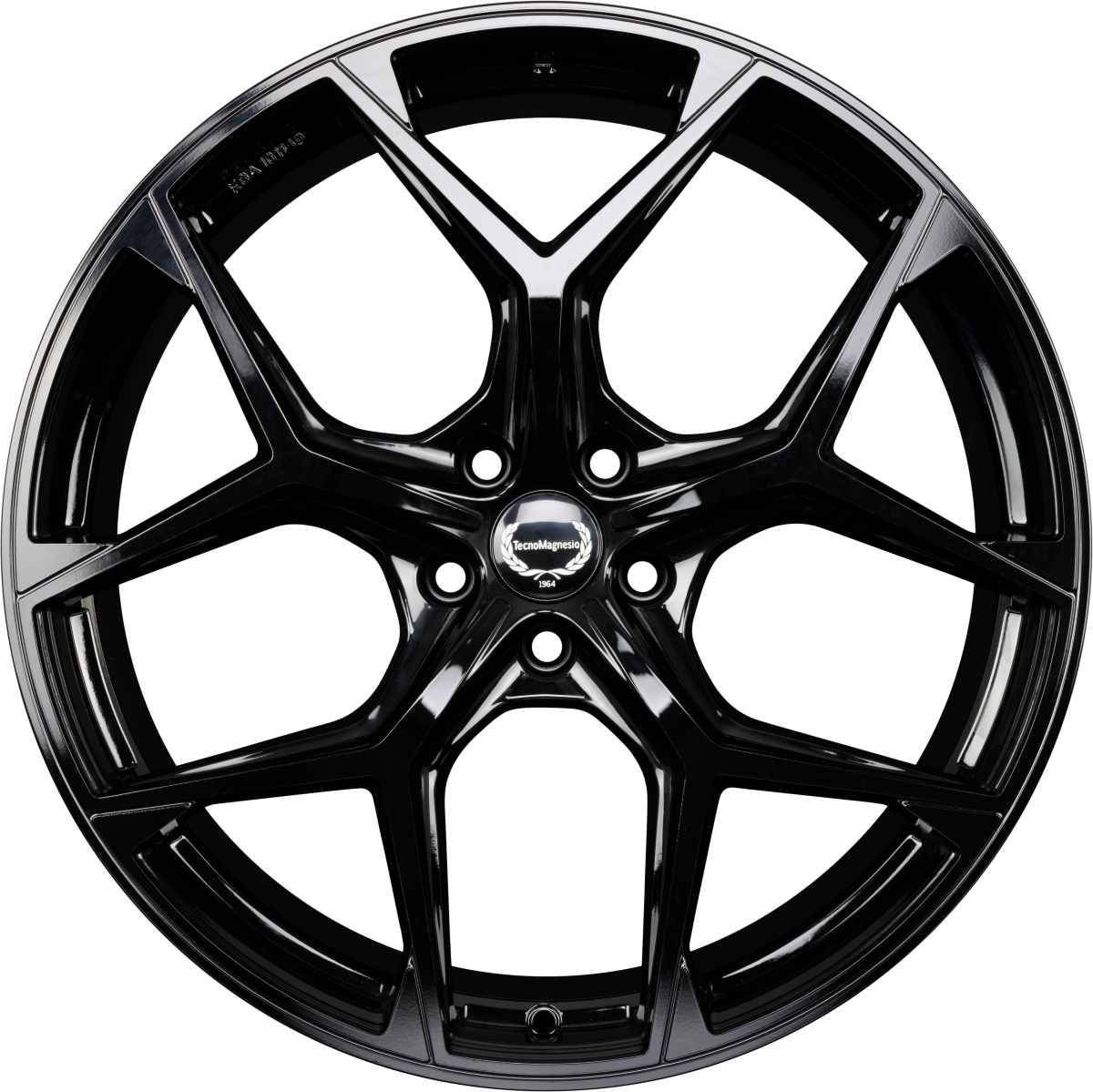 Tecnomagnesio TMG02 Black Glossy Alufelge 8x18 Zoll ET35 LK 5x112 ML66.6