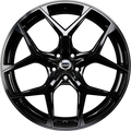 Tecnomagnesio TMG02 Black Glossy Alufelge 8x18 Zoll ET45 LK 5x112 ML66.6