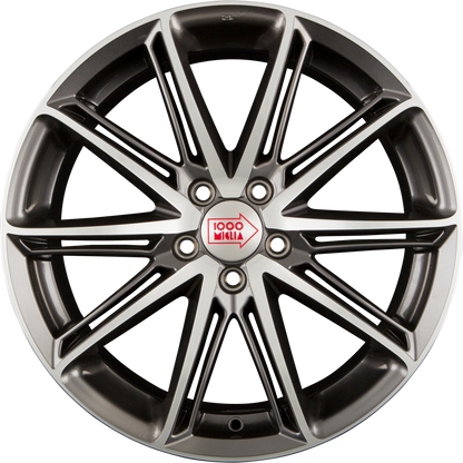 1000 Miglia MM1007 Dark Anthracite Polished Alufelge 8.5x19 Zoll ET35 LK 5x120 ML72.6