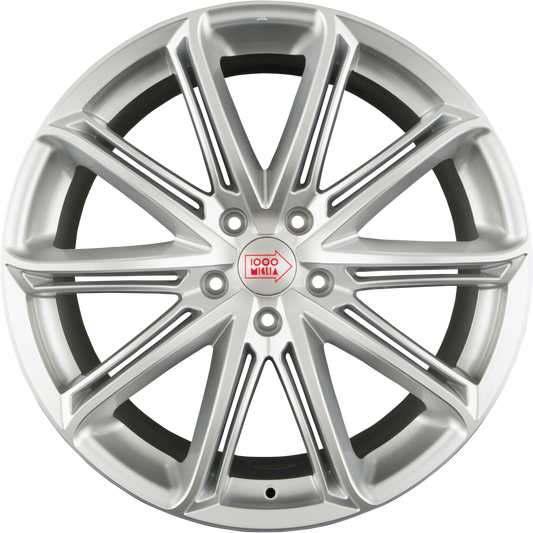 1000 Miglia MM1007 Silver Gloss Polished Alufelge 8.5x19 Zoll ET45 LK 5x112 ML72.2