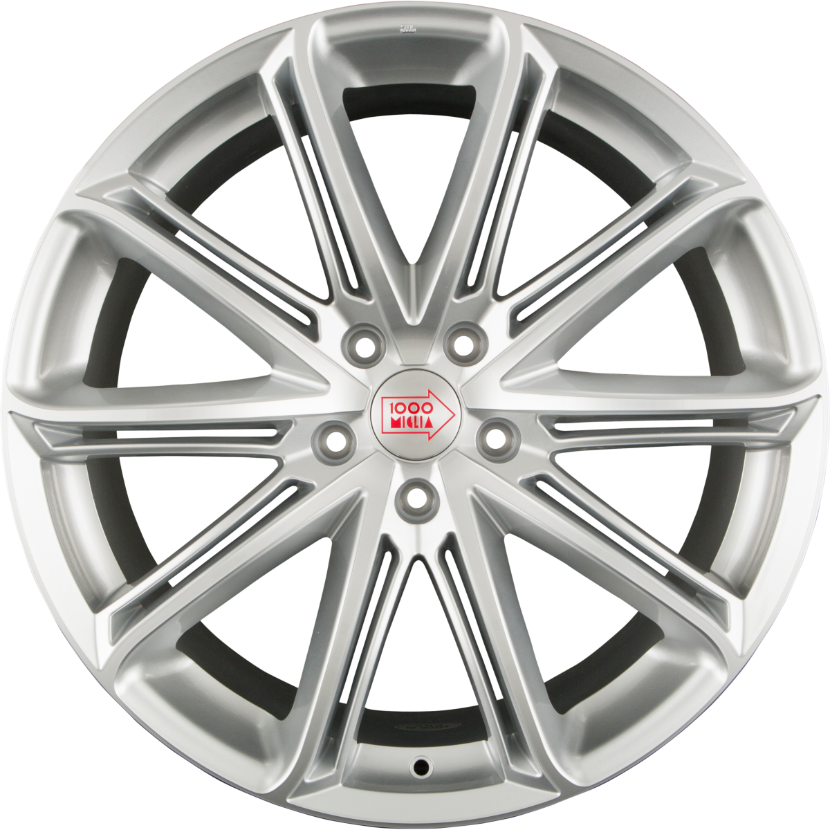 1000 Miglia MM1007 Silver Gloss Polished Alufelge 8.5x19 Zoll ET45 LK 5x112 ML72.2