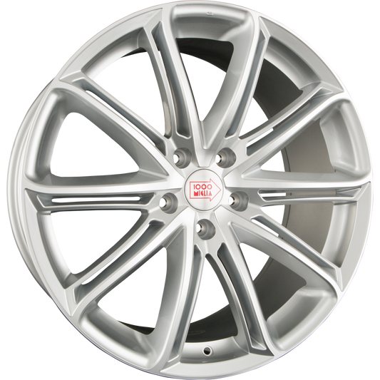 1000 Miglia MM1007 Silver Gloss Polished Alufelge 8.5x19 Zoll ET45 LK 5x112 ML72.2 – Bild 2
