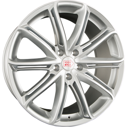 1000 Miglia MM1007 Silver Gloss Polished Alufelge 8.5x19 Zoll ET45 LK 5x112 ML72.2 – Bild 2