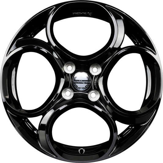 Tecnomagnesio Junior 4 Black Glossy Alufelge 6.5x17 Zoll ET32 LK 4x108 ML65.1