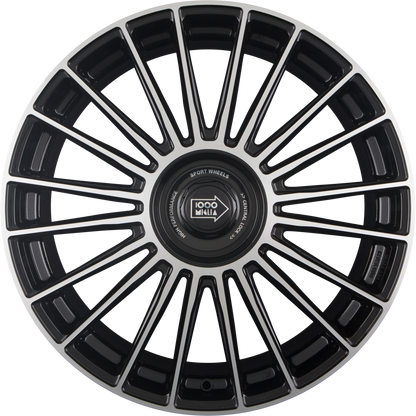 1000 Miglia MM1022 black polished Alufelge 8x19 Zoll ET30 LK 5x112 ML73.1 – Bild 3