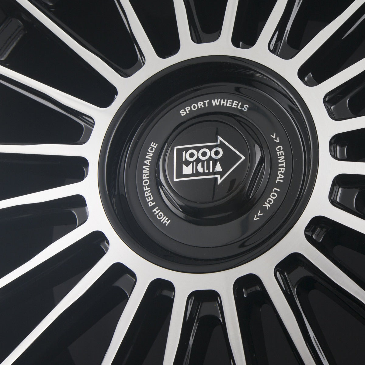 1000 Miglia MM1022 black polished Alufelge 8x19 Zoll ET30 LK 5x112 ML73.1 – Bild 6