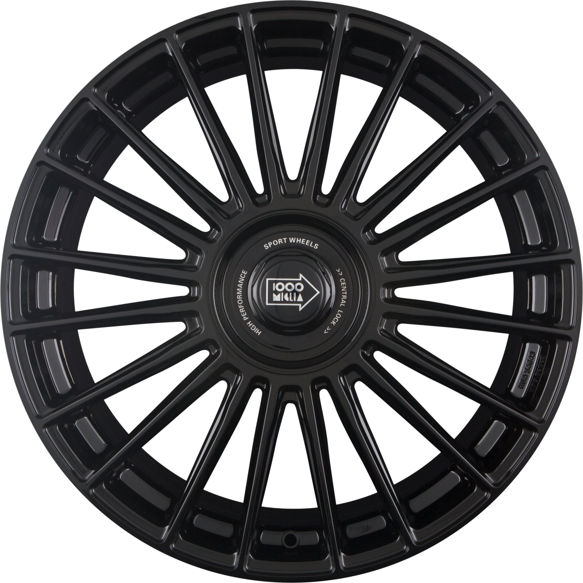 1000 Miglia MM1022 gloss black Alufelge 8x19 Zoll ET45 LK 5x108 ML73.1 – Bild 3