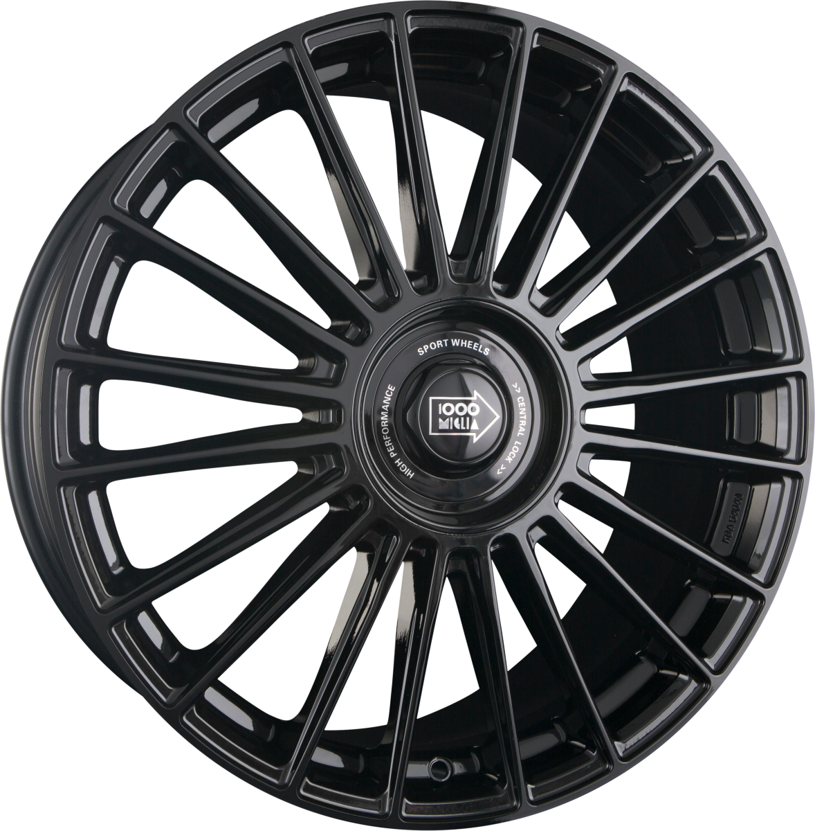 1000 Miglia MM1022 gloss black Alufelge 8x19 Zoll ET45 LK 5x108 ML73.1 – Bild 4