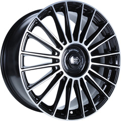 1000 Miglia MM1022 black polished Alufelge 8x19 Zoll ET45 LK 5x108 ML73.1