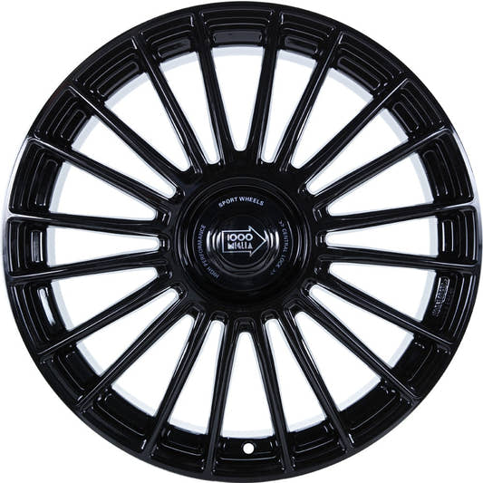 1000 Miglia MM1022 gloss black 8x19 ET45 - LK5/108 ML73.1