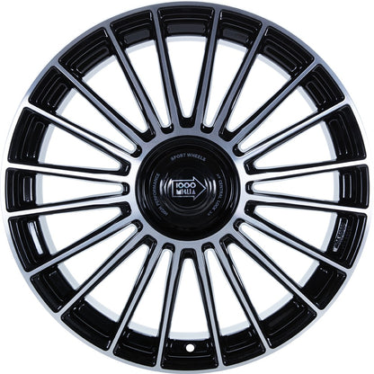 1000 Miglia MM1022 black polished 8x19 ET45 - LK5/108 ML73.1