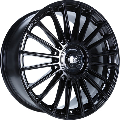 1000 Miglia MM1022 gloss black 8x18 ET30 - LK5/112 ML73.1