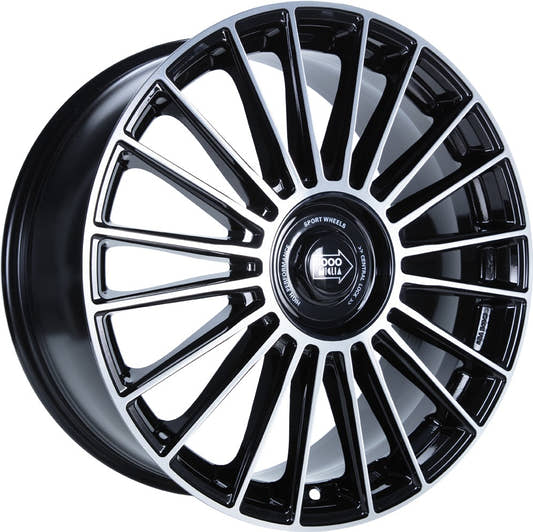 1000 Miglia MM1022 black polished 8x18 ET30 - LK5/112 ML73.1